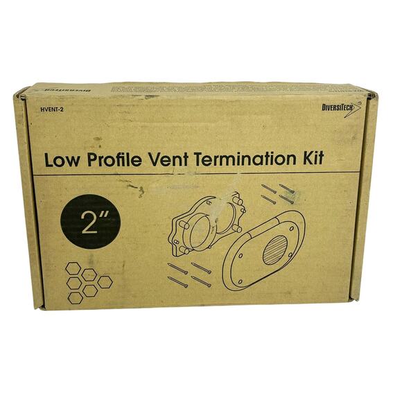 Horizontal Vent Termination Kit 2" Low Profile New HVAC - Picture 1 of 8